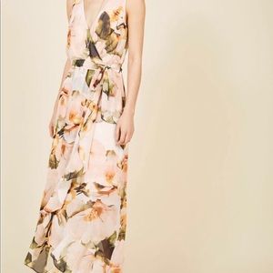 Fluttering floral high low ruffle dress